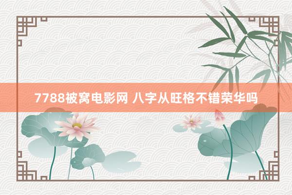 7788被窝电影网 八字从旺格不错荣华吗